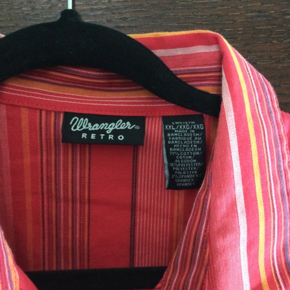 Retro Wrangler Rancher Western Rodeo Pearl Snap Button Shirt - Picture 2 of 8